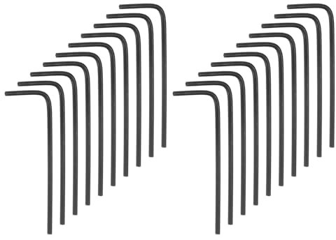 QUARKZMAN 20pz Chiave Brugola Esagonale L 1/16 Sae, Strumento Riparazione Acciaio Cromo Vanadio per Riparazioni Domestiche, Nero