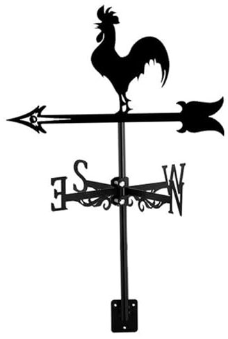 Veleta con indicador de dirección del viento para montaje en techo veleta con forma de animal veleta decorativa de hierro de 13x22 inch indicador de dirección del viento para patio granja gallo