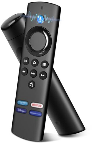 ICQUANZX Ersatz-Sprachfernbedienung (3. Gen) mit Sprachfunktion für AMZ Smart TV Stick (2nd Gen/3rd Gen/4K/4K Max/Lite/HD), Smart TV Cube(2nd Gen/3rd Gen), Keine Lautstärke, an/aus