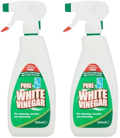 500ml White Vinegar Cleaning Spray White vinegar for Cleaning Distilled White Vinegar for Cleaning Spray Bottle easy to use for Glass, Oven and Window Cleaning (Pack of One) (Pack of 2)
