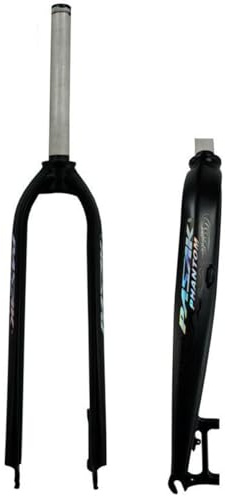 KANGXYSQ Fourche À Suspension pour VTT 700C/26/27,5/29 Fourche Rigide Tube Droit 1-1/8 Alliage D'aluminium Vélo De Route Fourche Avant Quick-Rack 100 Mm Frein À Disque(Matte Black,26in)
