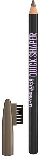 Maybelline New York Lápiz de Cejas Quick Shaper, Rellena y Define las Cejas, Acabado Natural, Larga Duración, Punta Afilable, Tono: 04 Castaño Medio