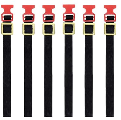 ＡＷＨＡＯ 6-piece Roof Rack Set for RC Crawlers, Roof Rack Straps, Scale 1:18 And 1:10, Red