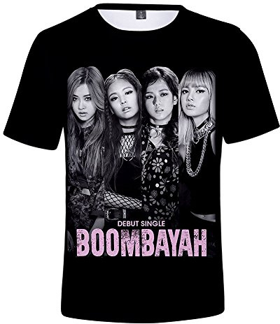 EnjoyYourLife Unisex Camicie Jisoo Lisa Rose Jennie Maglietta Manica Corta Magliette Estate Camicetta Bluse Top