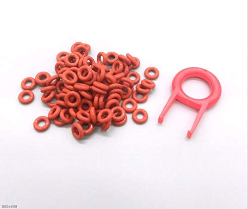 F-MINGNIAN-SPRING 110 x Keycaps O-Ring-Schalter Schalldämpfer für Cherry MX Tastatur-Dämpfer Ersatz Geräuschunterdrückung Tastatur O-Ring-Dichtung, rot, 9x4x2.5mm