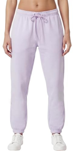 Light & Shade Pantalón Jogger Mujer Fleece – Pantalón Chándal con Cordón, Corte Tapered y Bolsillos, Joggers Suaves para Gym Fitness y Loungewear (Lavanda, L)