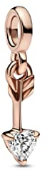 Pandora ME Arrow 14k rose gold-plated mini dangle with clear cubic zirconia