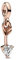 Pandora ME Arrow 14k rose gold-plated mini dangle with clear cubic zirconia