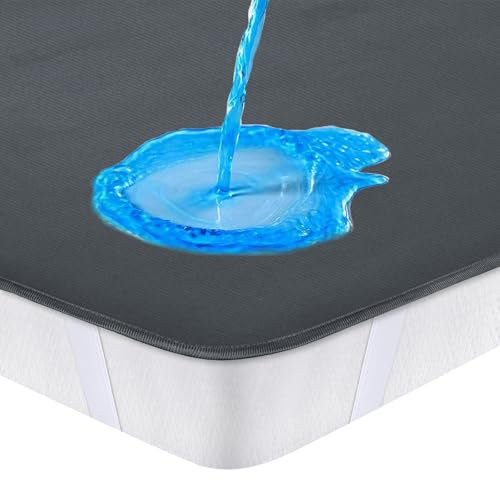 Matratzenschoner 90x200 cm Wasserdicht, Grau inkontinenzunterlage waschbar, bettunterlage wasserdicht für kinder - wasserdichte Matratzenauflage