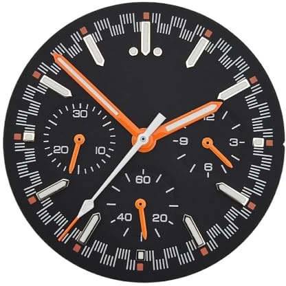 ZHGUIMING VK63-urtavla VK63 Panda-urtavla Custom Logo Chronograph Elektronisk multifunktionell lysande urtavla VK63 visare Lämplig for VK63-rörelse(Combination-2)