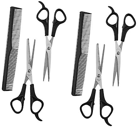 MUSISALY 2sets Forbici Per Parrucchieri Forbici Per Taglio Capelli Professionali Strumenti Per Styling Dei Capelli Da Taglio Resistenti Alla Ruggine Pettine Per Portatile