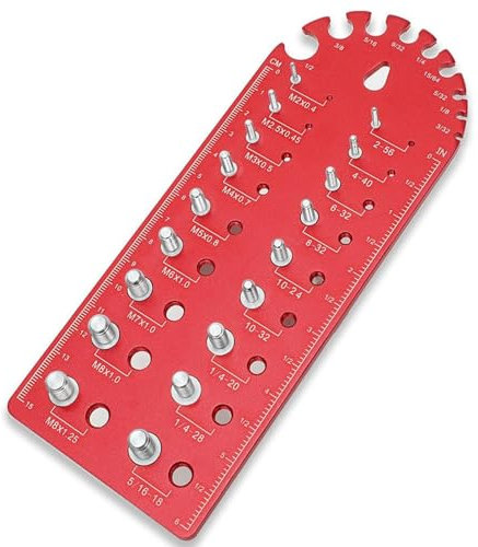 Misuratore della Filettatura di Dadi e Bulloni Misura Precisa dei Bulloni delle Viti Metriche in Lega di Alluminio e Calibro della Filettatura per L'ingegneria Meccanica