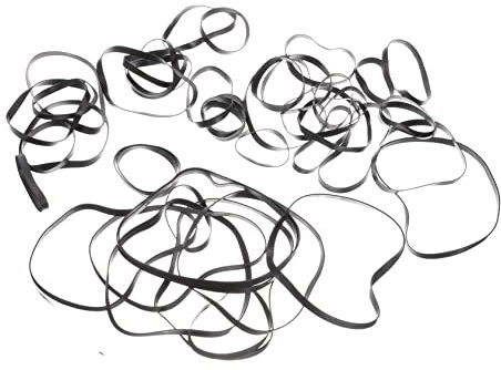 Homoyoyo 50 Pièces Ceinture De Magnétophone Ceintures De Lecteur De Cassettes Courroie De Platine Cassettes Vierges Platine Cassette Appareil De Réparation De Cassette Caoutchouc Black