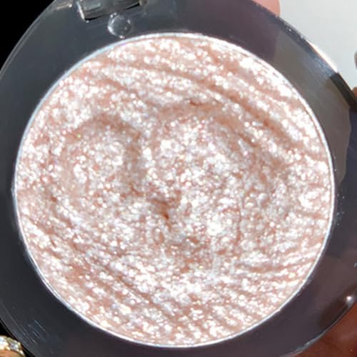 KARLOR Paleta iluminadora de maquillaje, ojos con purpurina para la cara, polvo de sombra de ojos, brillo de diamante, brillante, perlado, altamente pigmentado (02#, resaltador)