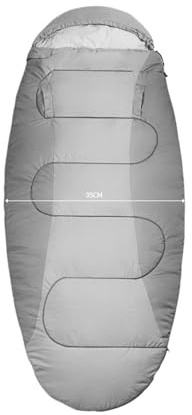 Sac de Couchage Camping en Plein air, Coton, Ultra-léger, imperméable, Chaud, Portable, for l'hiver, for la randonnée(Grey)