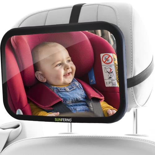 Baby Car Mirror for Rear Facing Car Seat, 360 Degree Adjustable Wide Angle