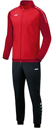 JAKO Kinder Trainingsanzug Polyester Champ, rot/dunkelrot, 140, M9117