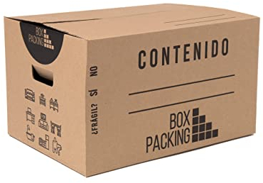 BOXPACKING | Umzugskartons 10 Stück | 50x30x30 cm | Bücherkartons| Umzugskartons mit Griffen | Moving Boxes