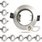 HiBay® 10er LED Einbaustrahler 230v GU10 Einbaurahmen Rund Gebürstet Edelstahl Einbauspots Inkl. GU10 Fassung für LED oder Halogen Leuchtmittel