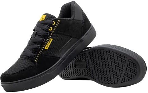 Tommaso Comodo MTB Shoes for Mens Mountain Bikes with Flat Pedals, Cycling Shoes for Gravel, Trek & Road Bikes— Mens Bicycle Footware for Road & Mountain Biking—Black—Size 14US—48EU