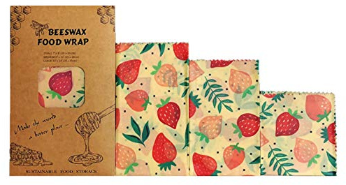 Gusengo Bivax förpackning - noll avfall Beeswax Wraps, ekologiska återanvändbara matförpackningar, för frukt- och grönsaksost för att förvara färska