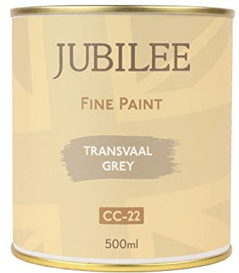 Guild Lane Jubilee Furniture Paint – Upcycle & Transform Wood, Metal & Glass – Soft Sheen Finish for Indoor & Outdoor – Durable & Easy to Apply Multi-Surface Paint (Transvaal Grey, 500ml)