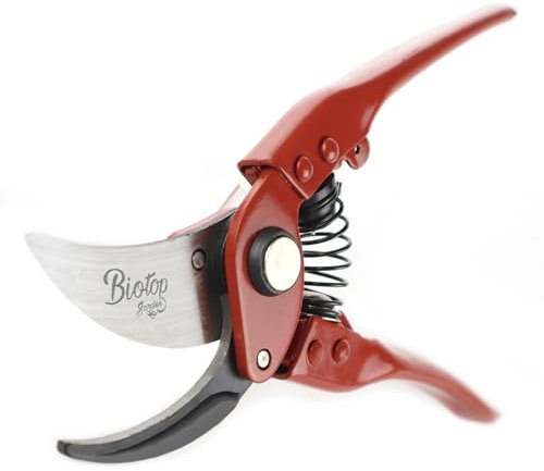 Forbici da potatura universale - Strumento professionale da giardinaggio - Forbice a mano ideale per piante, fiori, giardino e orto - taglio massimo 20 mm con ammortizzatore - Biotop