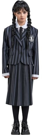 Chaks - Uniforme scolaire Wednesday Addams pour fille, costume officiel Wednesday, tenue 3 pièces pour Halloween et Carnaval