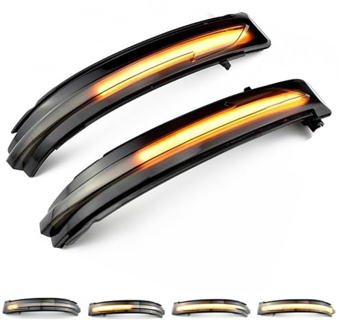 Yoegerery 1 Par Luces de giro indicadoras intermitentes dinámicas para N-issan Qashqai J11 X-Trail T32 Rogue Murano Z52 Pathfinder R52 Terra (Negro)