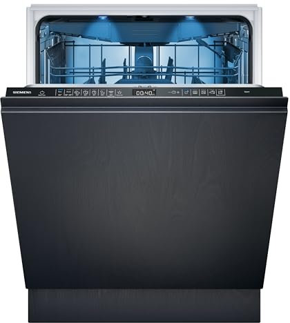 Siemens SN95EX12CE iQ500, Smarter Geschirrspüler Vollintegriert 60 cm, Made in Germany, Besteckschublade, varioScharnier, varioSpeed Plus, flexComfort Körbe, effiziente Trocknung, glassZone, sideLight