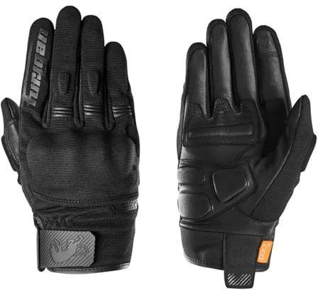 Furygan JET D3O EVO - Guanti da moto per uomo - Palmo 100% pelle - Comfort - Guanti estivi - Traspiranti e leggeri - Compatibili con schermi - Touch Screen