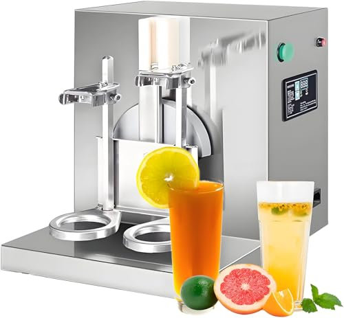 Máquina automática para batir té con leche, coctelera eléctrica de doble marco, 400 rpm, dos tazas para té de burbujas, té boba, zumo, café, leche y vino