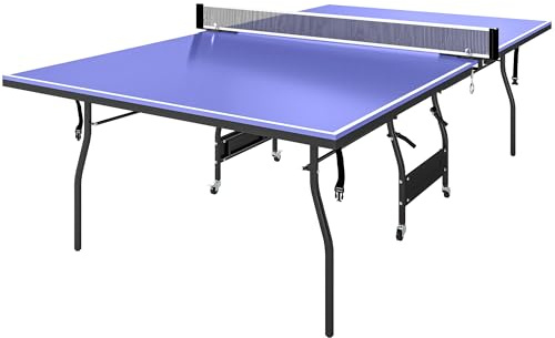 SPORTNOW Tischtennisplatte Klappbar für Indoor 274 x 152,5 x 76 cm Blau