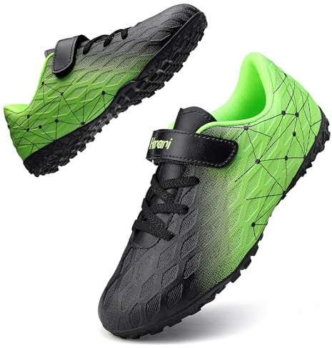 Boys Football Boots Kids Girls Soccer Shoe Athletics Training Sport Futsal Shoes Firm Ground Astro Turf Trainers Teenager Indoor Outdoor Profession Competition Football Shoes for Unisex