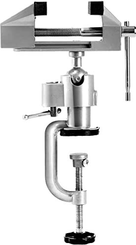 Fasmov Tornillo de banco giratorio universal de 3 pulgadas con inclinación giratoria 360° para trabajo universal