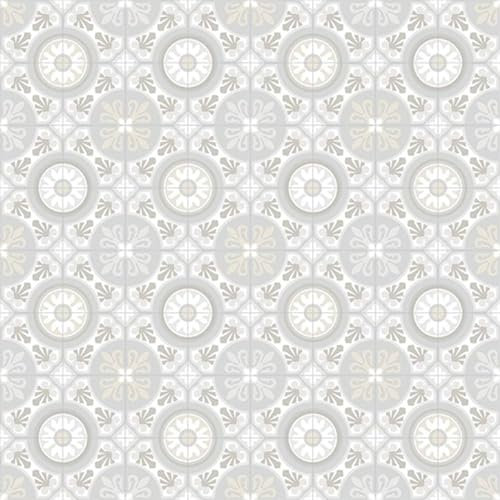 VINYL FLOORING UK White Grey Designer Non-Slip Vinyl Flooring Roll For LivingRoom, Kitchen, DiningRoom, 2.0mm Cushion Backed Vinyl Sheet, Waterproof Lino Flooring-2m(6'7) X 1m(3'3)-2m²