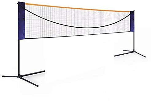 Portable Badminton Net Set, 20Ft 17Ft 12.6Ft Adjustable Sports Net with Poles Carrying Bag, Polypropylene Fiber Sports Net Set for Badminton, Tennis, Kids Volleyball, Pickleball