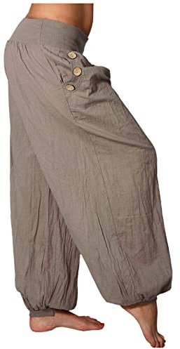 SSLLH Damen Haremshose Große Größe Breites Bein Sporthose Lange Super Weiche Baggy Pumphose für Frauen Mädchen Retro Stil Yogahose Outdoorhosen Pilates Kampfsport Kung Fu Freizeithose