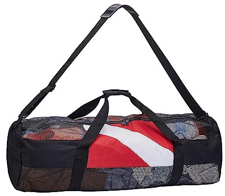 Mesh-Tauchtasche Scuba, 30x13x13 Taschen für Tauch- und Schnorchelausrüstung, Tauchausrüstung, Scuba-Mesh-Tasche mit Reißverschluss, Mesh-Reisetasche, Mehrzweck-Tauchtasche für Basketbälle, Yoga-Ausrü