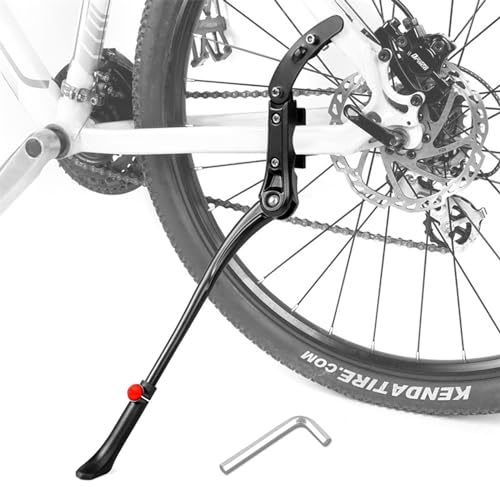 Fahrradständer Mountainbike, Fahrrad Seitenständer 29 zoll, Fahrrad Ständer MTB Aluminiumlegierung für 26 - 29, für Mountainbike/Rennrad/MTB/Trekking, Höhenverstellbar mit Rutschfestem Gummifuß