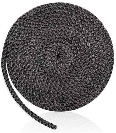 OQKAHIV ruban d'étanchéité pour cheminée, 1 pièce Joint Insert Cheminée Autocollant - Joints Fibre de Verre pour Porte/Four à Bois - Résistant Haute Température (3mm x 10mm x 2m)