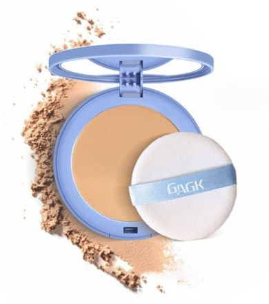 Poudre Matifiante Maquillage pour le Teint, Poudre Compacte Matte Perfection Gagk, Imperméable Poudre Fixatrice De Contrôle Du Sébum D'été, Poudre Compacte Matifiante(#03 PURE BEIGE)
