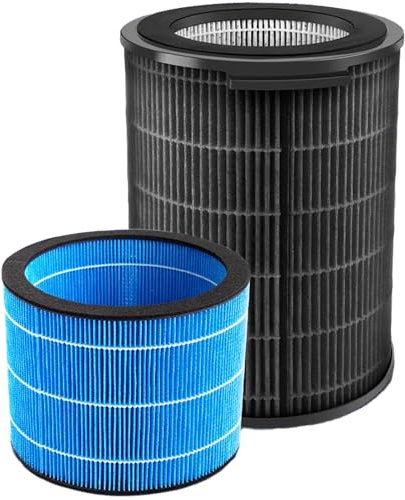 FY3437 FY3455 Ersatzfilter-Set für Philips AC3737/10 Series 3000 2-in-1 Luftreiniger und Luftbefeuchter Ersatz H13 HEPA + Aktivkohlefilter und Befeuchtungsfilter (Ersatz Filter FY3437 FY3455/00)