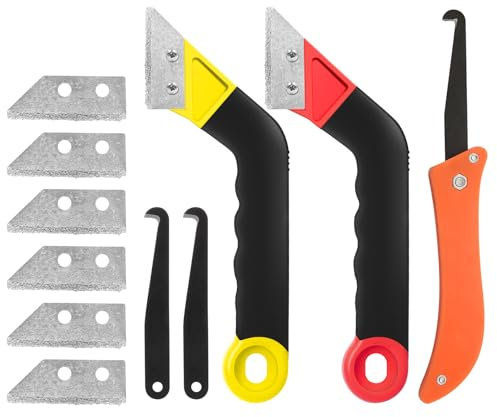 Kit di 11 attrezzi per la rimozione della malta, 2 seghe per intonaco con 6 lame extra + sega a mano per malta e 2 lame per la pulizia della malta, ideale per la pulizia e la riparazione di fughe di