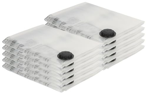 Harbour Housewares Vacuum Storage Bags - Extra-Large (90 x 120cm) - 10x Heavy Duty Reusable Plastic Clothes Duvet Bedding Travel Moving Packing Suction Space Saver Organiser Zip Lock Luggage Bag