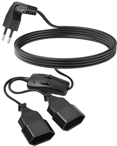 2 m förlängningssladd med skyddslock för utomhusbruk, för inomhus- och utomhusbruk, förlängningssladd 230 V IP44 med Schuko-kontakt, skyddskontakt