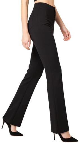BBXWANG Womens Bootcut Trousers High Waisted Stretch Office Trousers Flare Leg Smart Casual Yoga Work Pants with Back Pockets