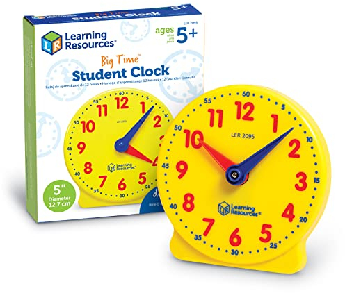 Learning Resources Lernmittel Big Time Learning 12-Stunden-Lernuhr, lernuhr grundschule, lernuhr, Uhr Lernen, Uhr zum Lernen für Kinder, uhrzeit Lernen, Uhr Lernen für Kinder ab 5