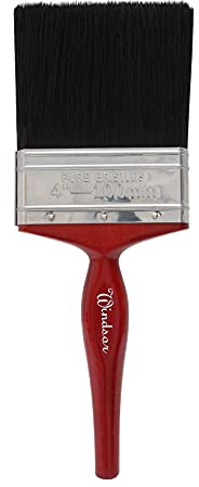 ProDec Brocha de cerdas puras Profesional Windsor Trade de 4 Pulgadas para Pintar con Pinturas de emulsión, Brillantes y satinadas en Paredes, techos, Madera y Metal, 4 100mm