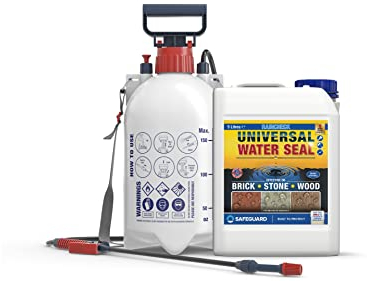 Raincheck Universal Water Seal (5 Litre & Sprayer) Breathable, Colourless, Exterior Brick, Wood and Stone Sealer